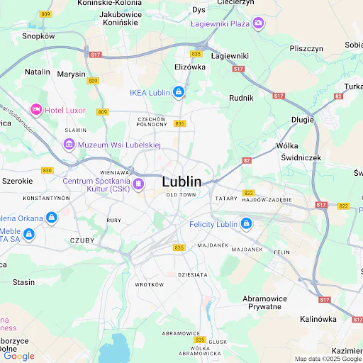 Mapa Lublin